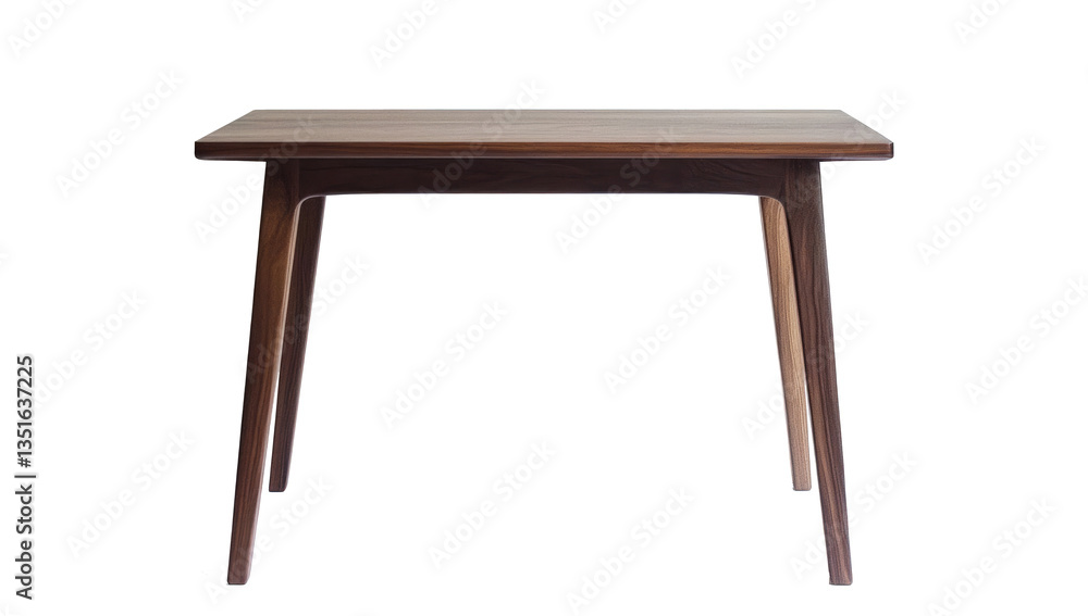 Fototapeta premium Wooden table rectangular top four legs appears to dining isolated