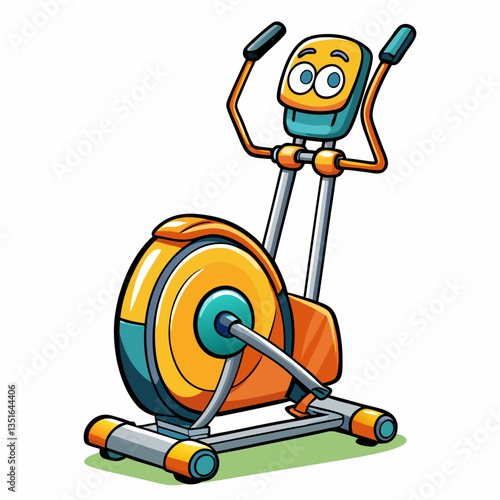 elliptical trainer on white
