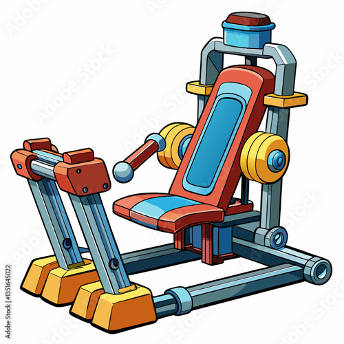 leg extension machine vector illustration