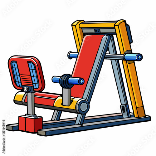 leg extension machine vector illustration