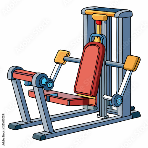 leg extension machine vector illustration