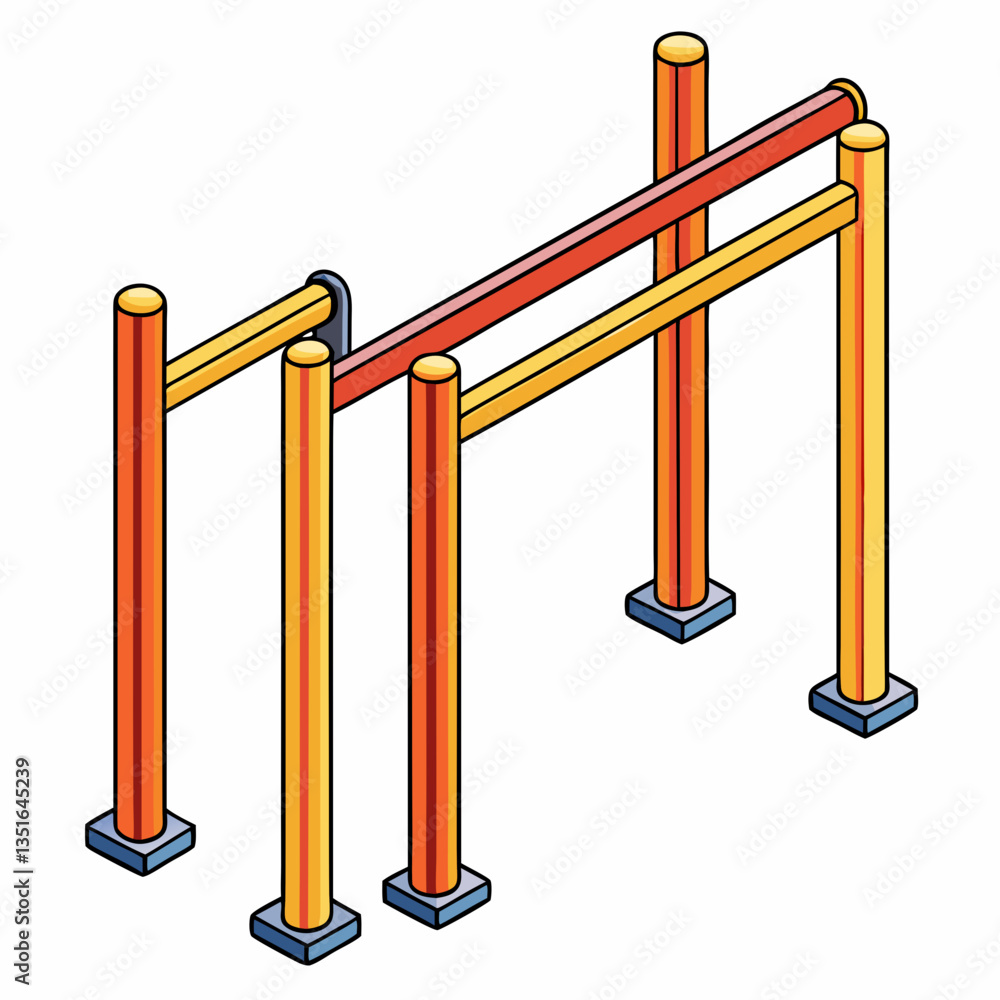 parallel bars on white background parallel bars on white background