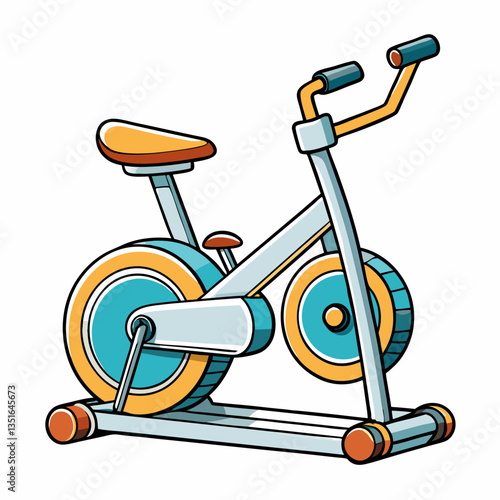 vector illustration of a recumbent bike
