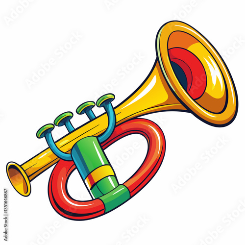 vector illustration of a bugle