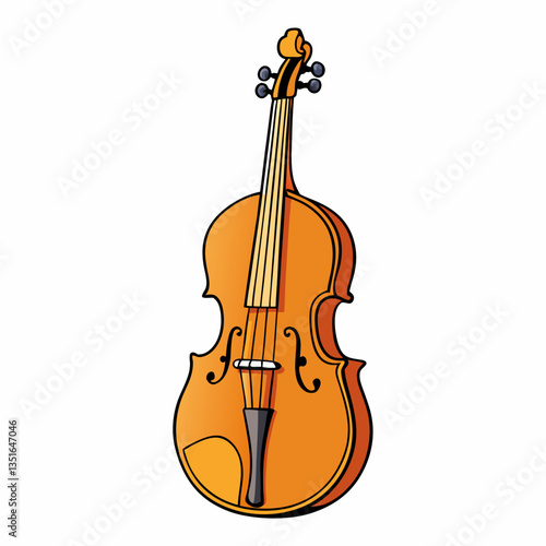 cello isolated on white