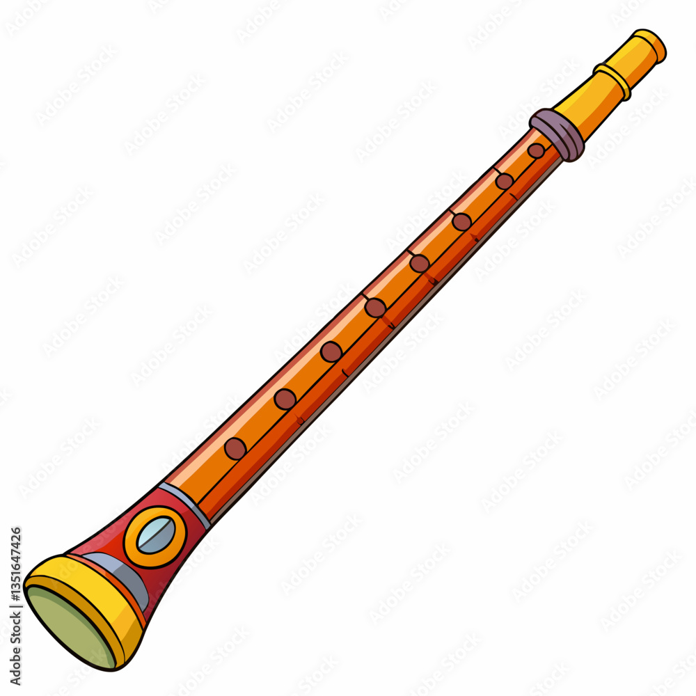 Fototapeta premium didgeridoo musical instrument vector illustration