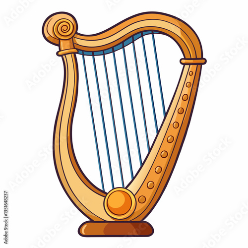 harp isolated on white
