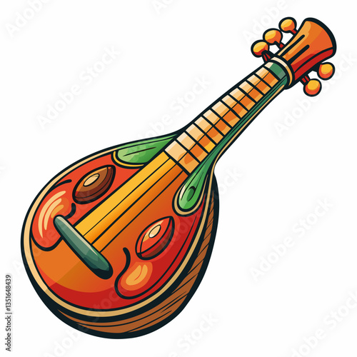 mandolin isolated on white