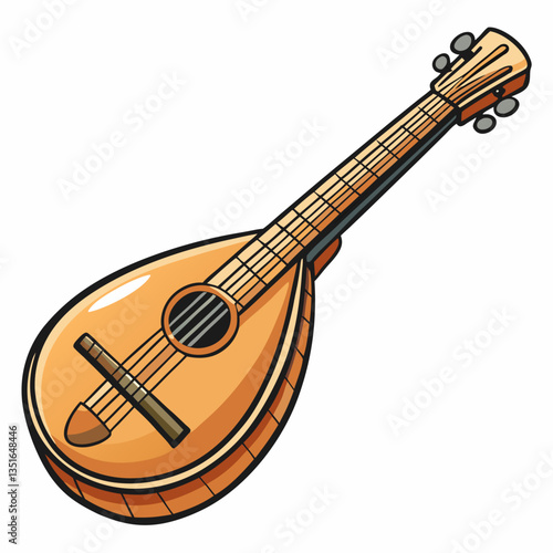 mandolin isolated on white