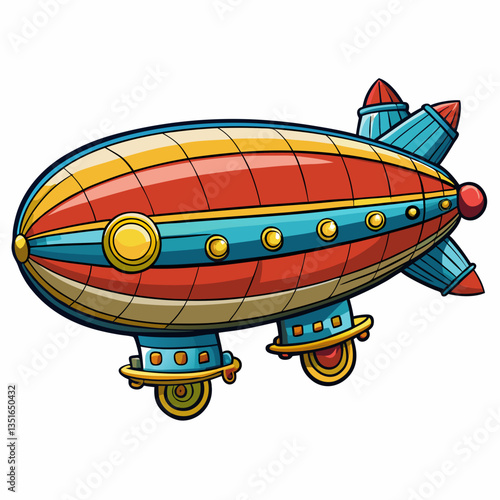 vector illustration of a blimp
