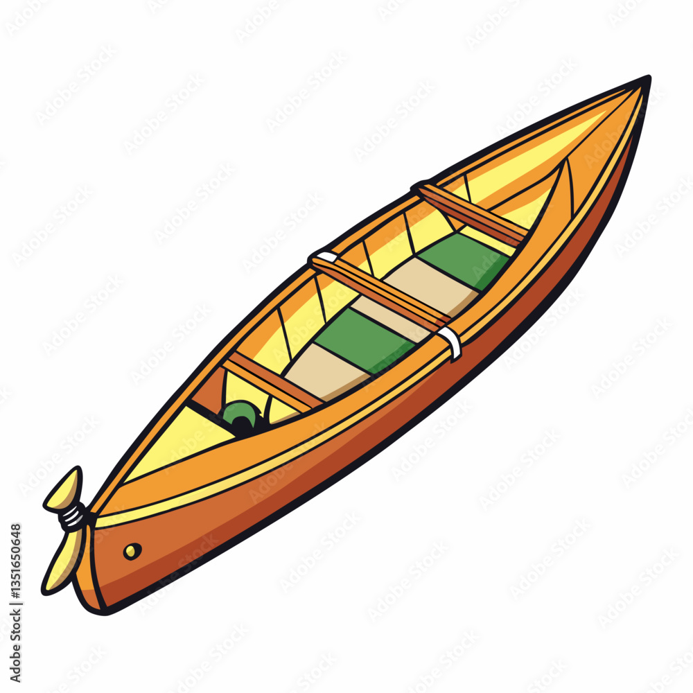 canoe on a white background canoe on a white background