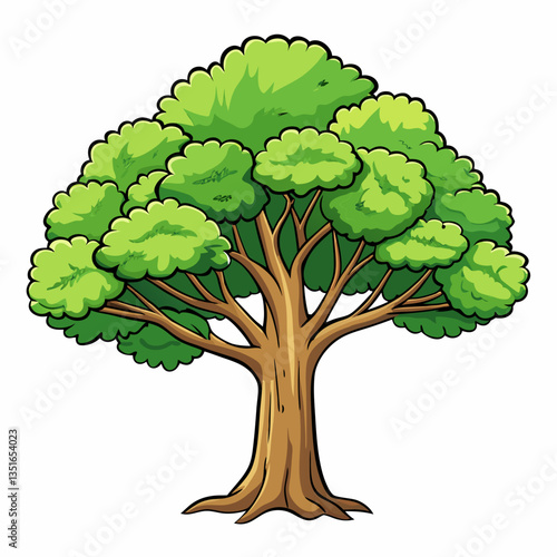 vector illustration of an elder tree