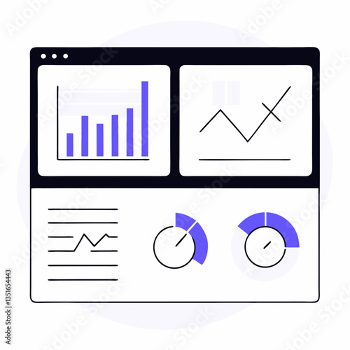  Marketing Data Dashboard- Dashboard showing charts and KPIs for marketing performance analysis.