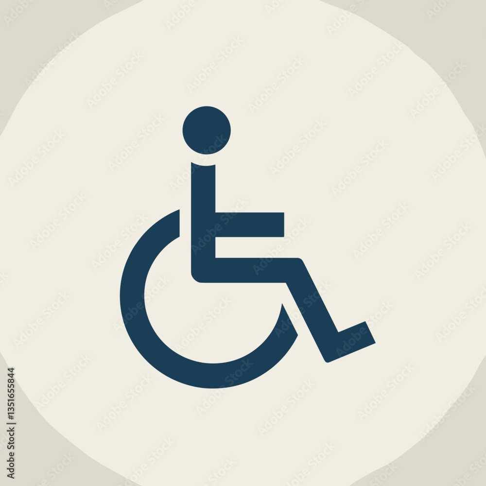 Accessible wheelchair icon on a soft background Accessible wheelchair icon on a soft background