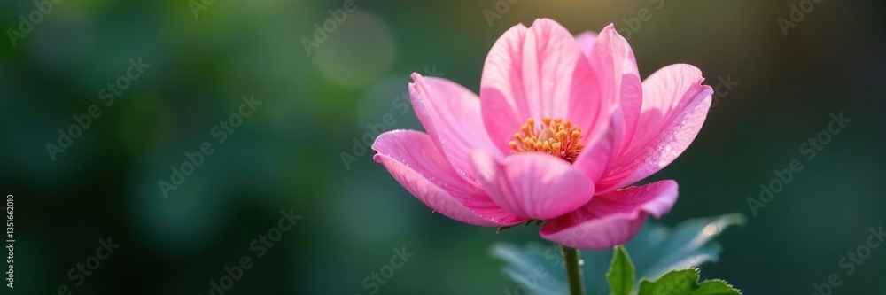 Delicate pink flower with dew drops on its petals, dew, pink, delicate Delicate pink flower with dew drops on its petals, dew, pink, delicate