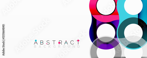 Abstract composition with intertwined circular and tubular forms creating fluid structure with gradients, depth, and sharp contrasts