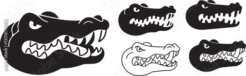 Florida alligator head silhouette