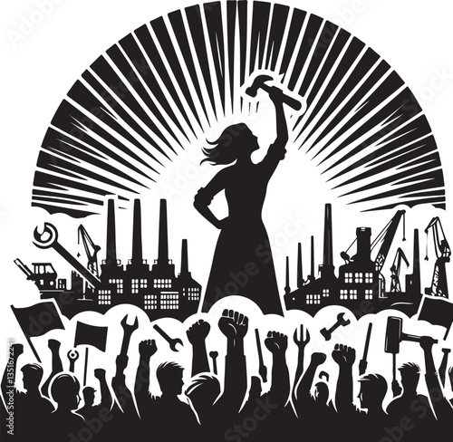 "International Workers' Day Silhouette Vector Bundle"