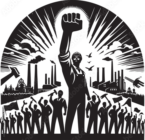 "International Workers' Day Silhouette Vector Bundle"