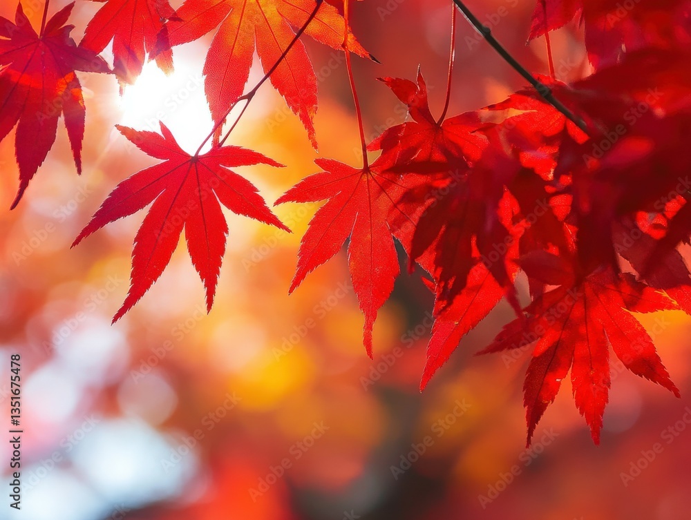 Vibrant autumn leaves in sunlight Vibrant autumn leaves in sunlight