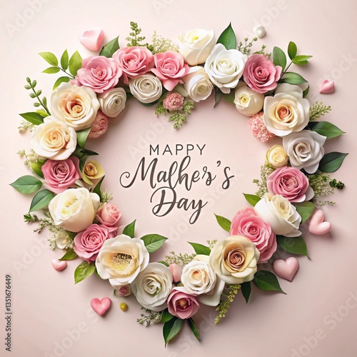 Heart-shaped floral arrangement for Mother's Day