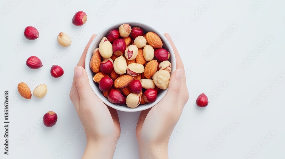 Colorful Variety of Nuts and Seeds in a Bowl Colorful Variety of Nuts and Seeds in a Bowl