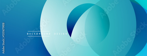 Layered circular shapes in vivid colors form a gradient-rich abstract design with smooth transitions, depth effects, and a modern, futuristic aesthetic