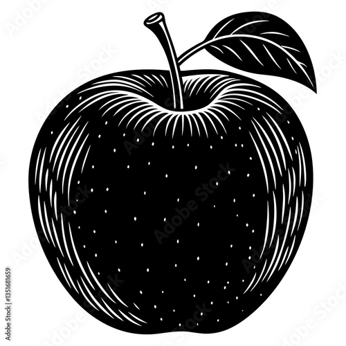Apple silhouette vector illustration 