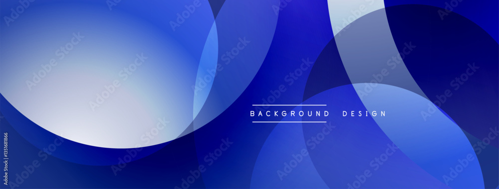Abstract composition with layered circular elements, blending gradients and soft transitions, creating a sense of depth, motion, and visual harmony
