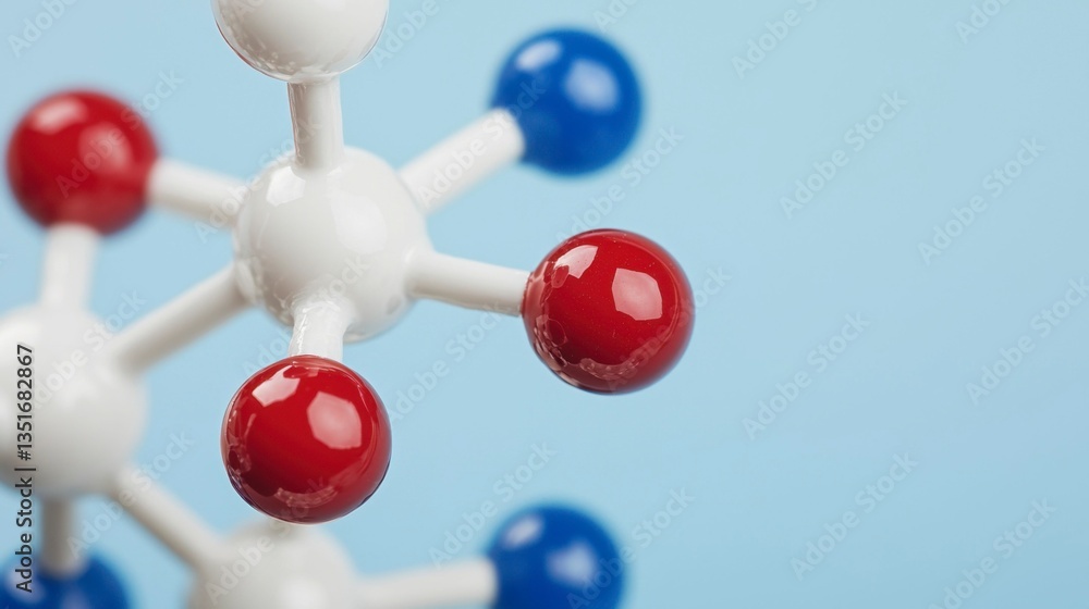 Obraz premium A detailed close-up of a genetic sequencing process and molecular model, illustrating the pivotal role of biomedical research in genetics and drug development. , Minimalism Clean and clear background