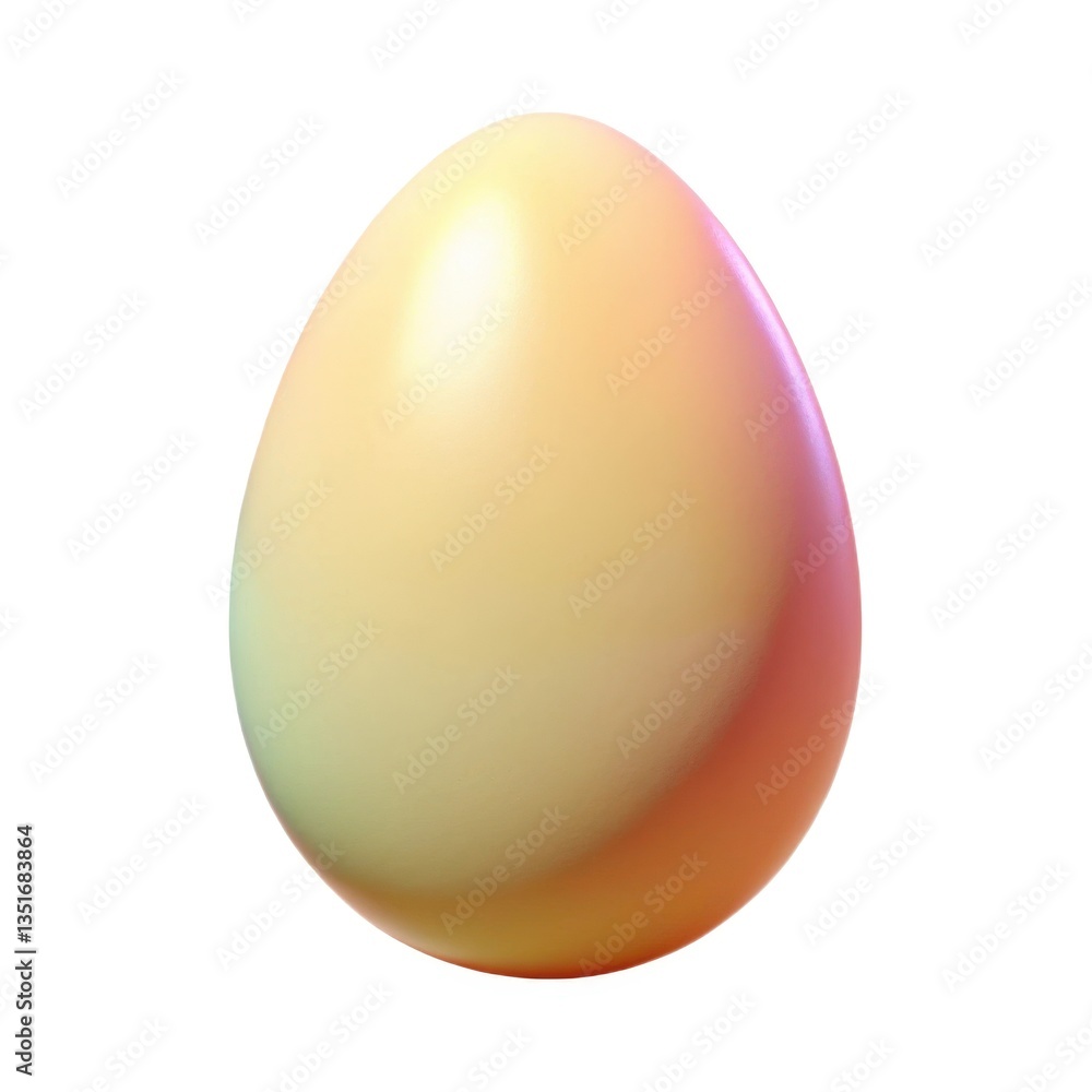 Pale Yellow Easter Egg - Soft Spring Hue Pale Yellow Easter Egg - Soft Spring Hue