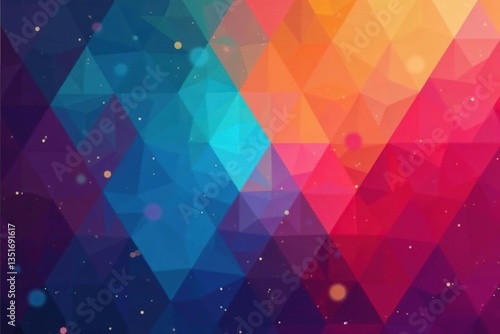 Geometric shapes form a continuous abstract backdrop , trendy, illustration
