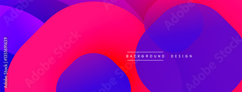 Circular abstract design with overlapping translucent circles and round shapes, blending gradients and smooth curves, creating depth, contrast, and a dynamic visual effect