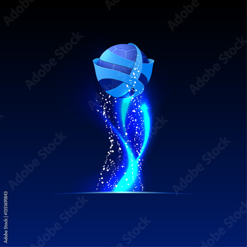 Abstract game trophy background, award banner, soccer cup