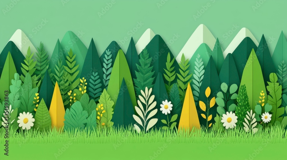 Obraz premium Concept design showing net zero emissions for the environment, highlighting the balance between industrial development and nature conservation through sustainable practices, reducing pollution and