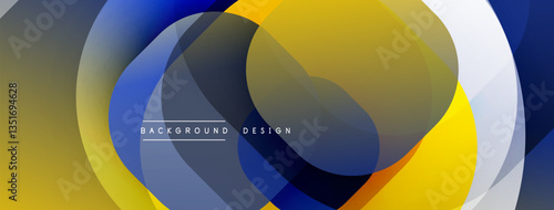 Abstract background with layered translucent gradient shapes