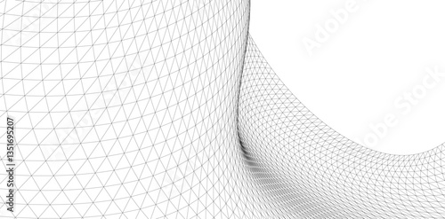 Abstract shape vector 3d drawing 