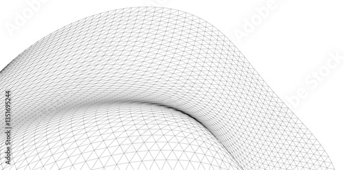 Abstract shape vector 3d drawing 