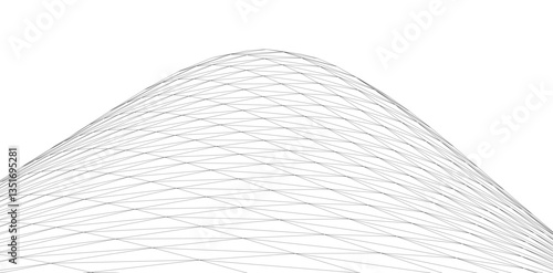 Abstract shape vector 3d drawing 