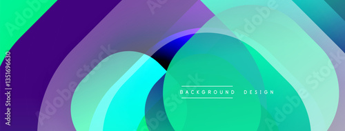 Abstract background with layered translucent gradient shapes