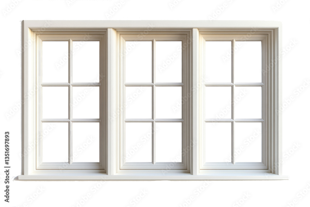 A classic white-framed triple-pane window with elegant molding, exuding a sense of symmetry, openness, and timeless architectural charm. A symbol of clarity, perspective, and inviting natural light. A classic white-framed triple-pane window with elegant molding, exuding a sense of symmetry, openness, and timeless architectural charm. A symbol of clarity, perspective, and inviting natural light.