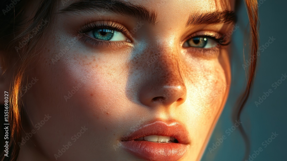 Radiant Gaze: A close-up portrait of a woman. The focus is on her mesmerizing, captivating eyes that draw the viewer into a world of beauty and intrigue. Radiant Gaze: A close-up portrait of a woman. The focus is on her mesmerizing, captivating eyes that draw the viewer into a world of beauty and intrigue.