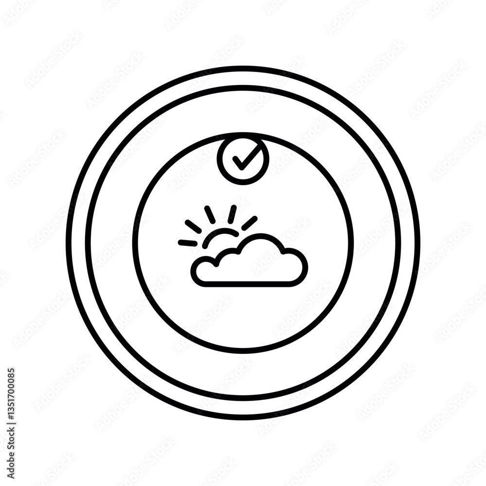 sleep thermostats black line icon for digital and print projects. sleep thermostats black line icon for digital and print projects.