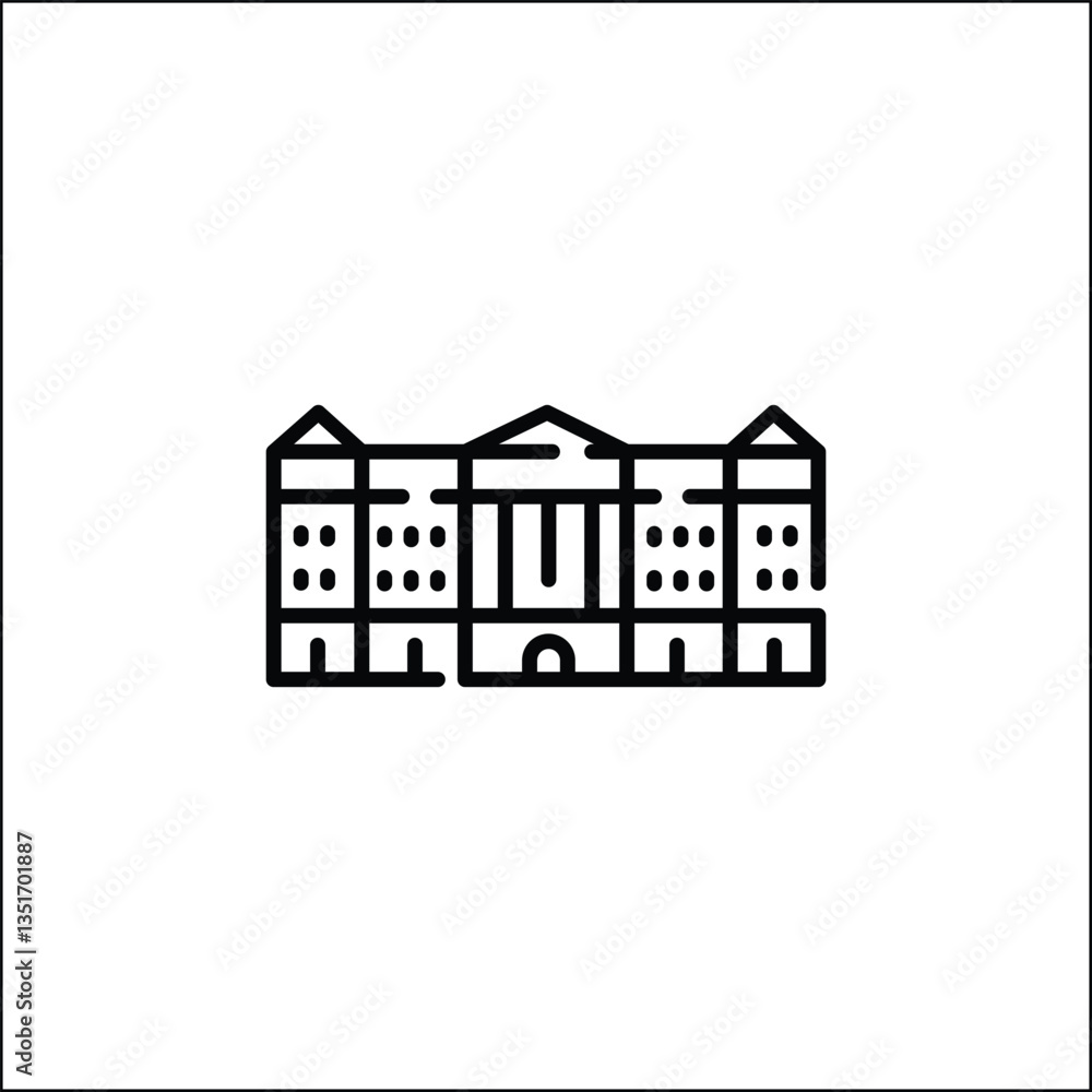 Government building icon. Simple government building icon for social media, app, and web design. Vector illustration Government building icon. Simple government building icon for social media, app, and web design. Vector illustration