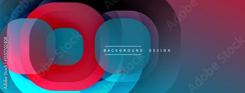 Abstract background with layered translucent gradient shapes