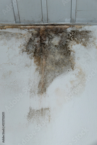 Damage ceiling from water pipelines leakage. Housing problem concept