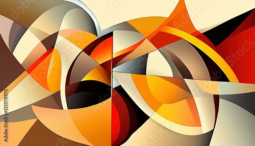 An abstract digital artwork showcasing dynamic curving and geometric elements