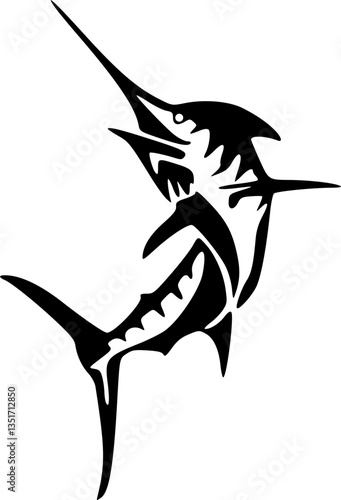 ilustration background vector marlin fish
