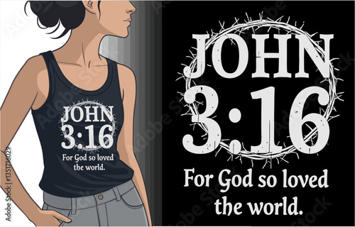 John 316 Tank Top design - For God So Loved the World