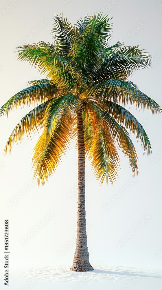 Obraz premium Majestic Palm Tree on a Sunny Day: A Tropical Paradise